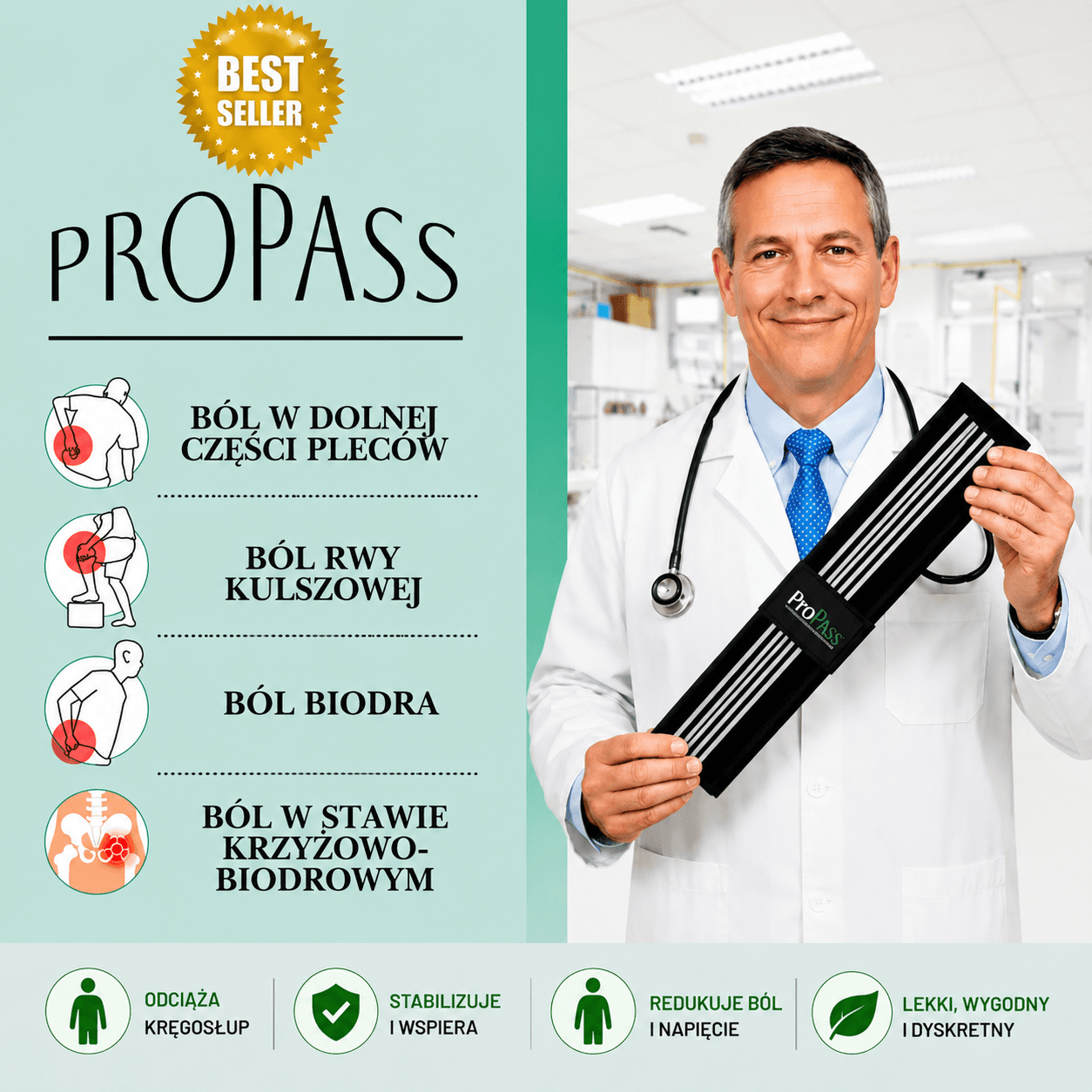 ProPass - dodatkowe wsparcie dla pleców